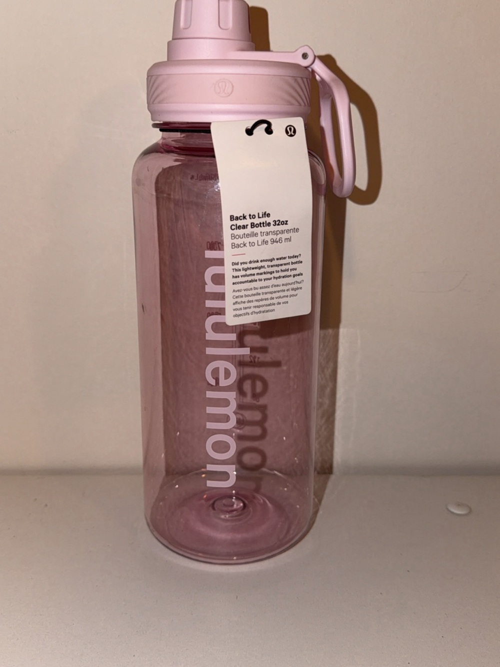 Lululemon pink water bottle